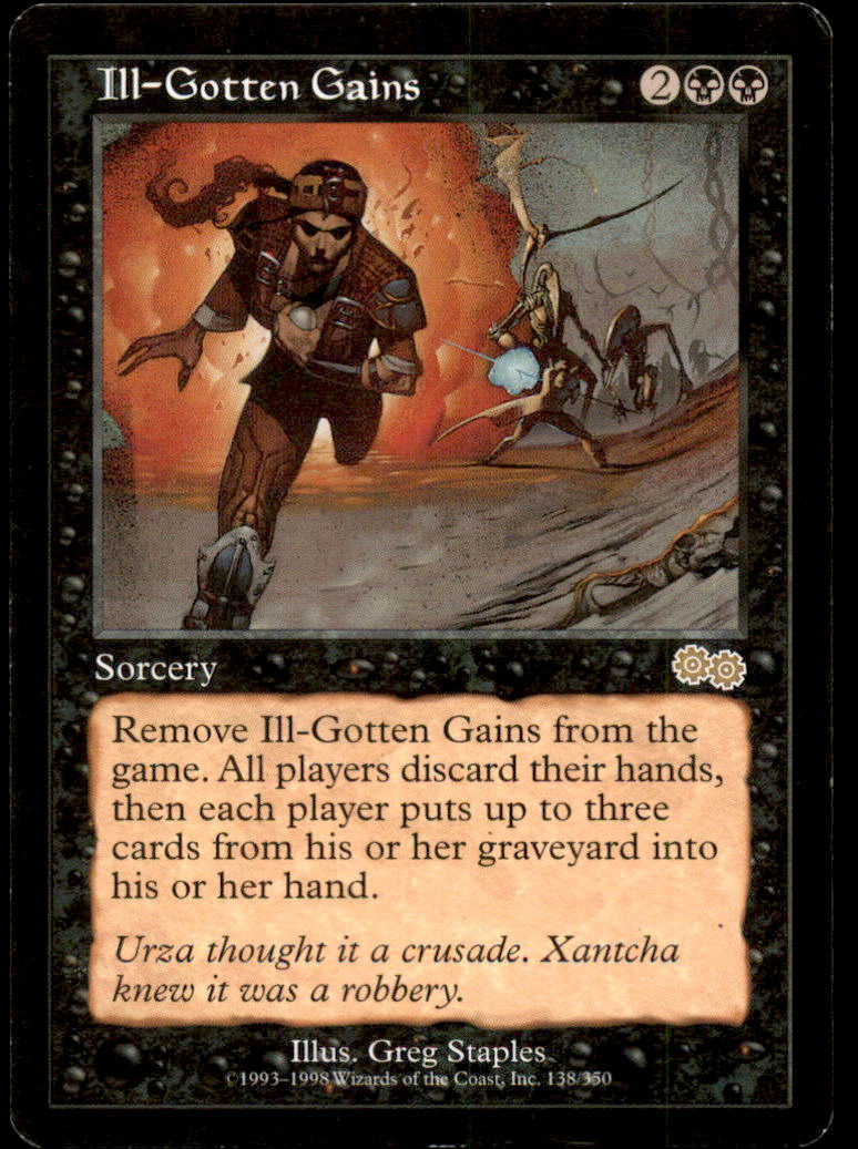 Ill-Gotten Gains LP Light Play Urza's Saga MTG [6236]