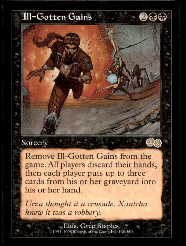 Ill-Gotten Gains LP Light Play Urza's Saga MTG [6237]
